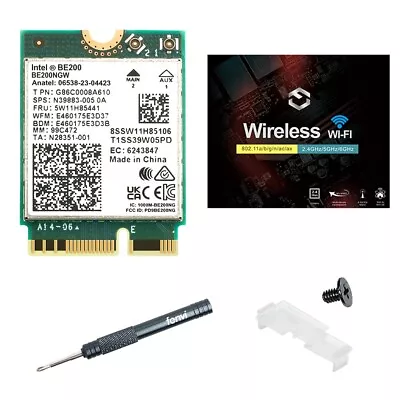 Intel BE200NGW WiFi 7 M.2 NGFF WiFi Card Bluetooth 5.4 Tri-Band 6G Network Card • $28.99