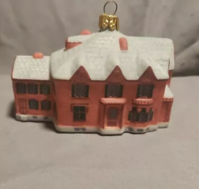 $49.98 • Buy Vaillancourt Polish Glass Ornament Roseland Cottage Bowen House Signed 2006