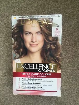 L'Oreal Paris | Excellence Creme | Triple Care Colour 6 Natural Light Brown • £10.79