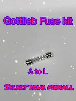 Gottlieb Pinball Machine Fuse Kit **Select Your Pinball (A To L)** • $26.99