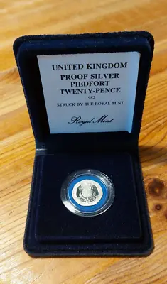 1982 - Silver Proof Piedfort - 20 Pence Coin • £20.99