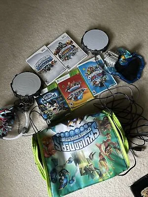 Skylanders Spyro Giants Bundle W/wii And Xbox 360 Games Drums Bag And More • $69.99