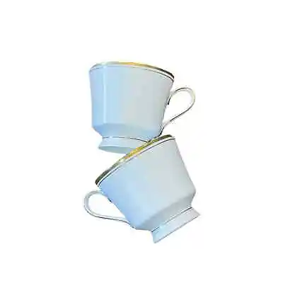 Golden Trim MIKASA Narumi  Wheaton Bone China 102 Japan  Lot Of 2 Tea Cups • $24