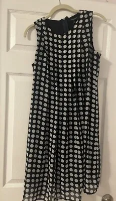 Voir Voir Dress Size 6 Navy Polka Dot • $14