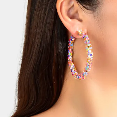 Gorgeous Fun Bohemian Statement Large Colourful Earrings Dangle Xmas Jewellery • $2.98