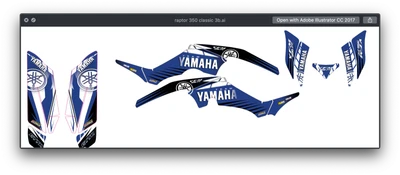 $130.20 • Buy Fits Yamaha Raptor 350 Graphic Decal Kit Stickers Atv Racing Calcomanias