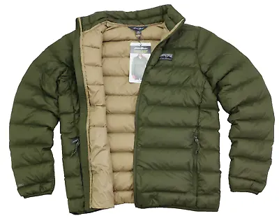 Eddie Bauer Men's Down Packable Jacket Microlight Sizes S-3XL Olive 650 Fill New • $64.99