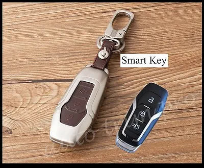 $28.84 • Buy Metal Key Bag Shell Box Fob Case Cover For Ford Mustang Mendeo Fusion F150 Edge