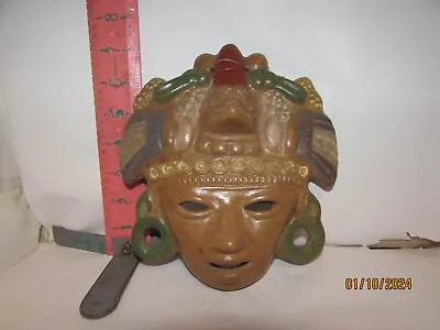 Ceramic Mayan Style Mask - No Damage! Tourist Item  Not An Original I Think • $7.82