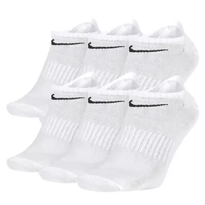 Nike Everyday Lightweight Training No Show Socks 6 Pair Mens White Multi Size  • $44.99