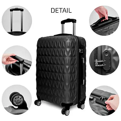 Suitcase Trolley Carry On Hand Cabin Luggage Hard Shell Travel Lightweight 20'' • £29.99