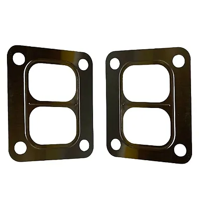 2PCS Turbo Inlet Divided Flange Gasket For T4 Garrett 4 Bolt 304 Stainless Steel • $9.99