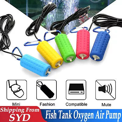 Ultra Silent Portable Mini USB Aquarium Fish Tank Oxygen Air Pump Saving Energey • $13.14