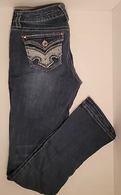 $34.99 • Buy Hydraulic Lola Curvy Distressed Denim Jeans Size 9/10 32  Inseam