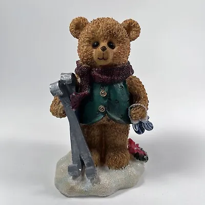 Resin Brown Winter Bear Ski 6  Figurine • $8.99