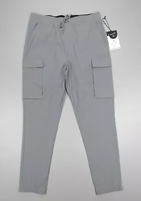 Kenneth Cole Slim Fit Active Tech Cargo Jogger Lightweight DWR Iron Grey • $39.77