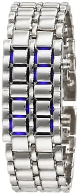 NEW Sub-Zero Samurai Inferno Lava Steel Blue LED Digital Numbers Bracelet Watch • $6.60