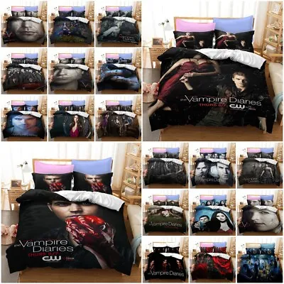 Drama The Vampire Diaries Quilt/Doona/Duvet Cover Pillow Case Bedding Set • $37.99