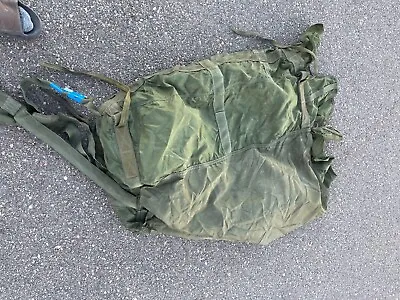 Vintage Military Army Large Cargo Parachute Deployment Pack D-Bag OD GREEN  • $62.99