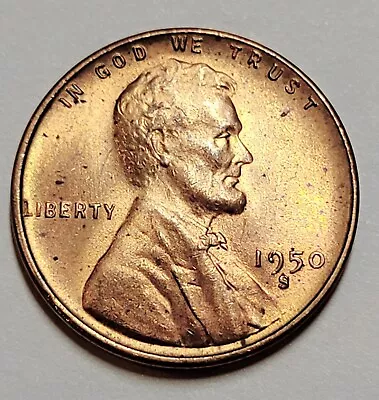 1950 S Lincoln Cent  ++ Gorgeous Red Ms Coin  ++ Free Shipping ++ • $5.95