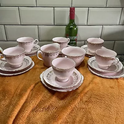 Vintage Colclough Bone China Tea Set Pink • £22