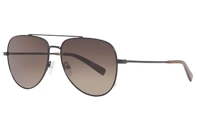 Tumi STU008 0531 Sunglasses Men's Black/Brown Gradient Lenses Pilot Shape 59mm • $95
