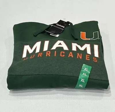 Captivating Men's Miami Hurricanes Hoodie Green XL • $29.95