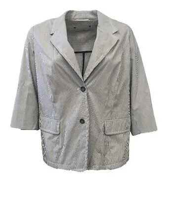 MARINA RINALDI Women's White Stripe Blazer Size 18W/27 NWD • $27.07