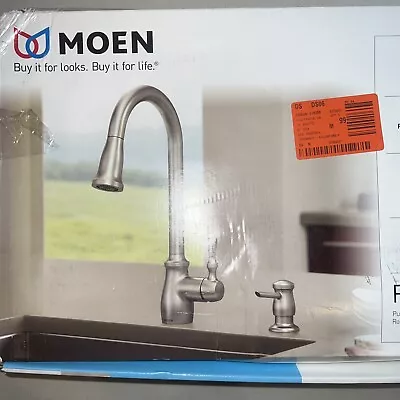 Moen Fieldstone Single Handle Kitchen Faucet - 87808SRS. NEW FREE SHIPPING • $85.49