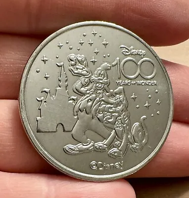 2023 Disney 100 Years Of Wonder Silver Medallion Coin Goofy & Pluto Mickey’s Dog • $14.95