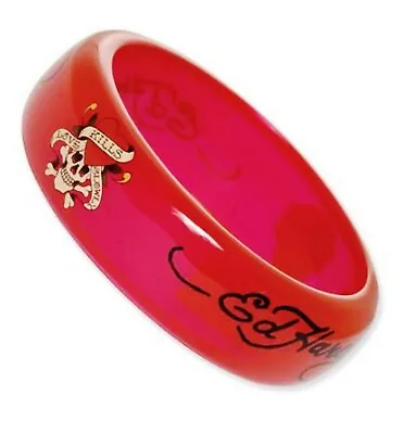 Ed Hardy Christian Audigier Slip On Bangle Original Licensed Bracelet Cuff Red • $14.66