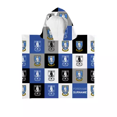 Sheffield Wednesday Chequered Kids Hooded Microfibre Towel - Officially Licenced • £29.99