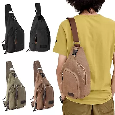 Men Backpack Tactical Sling Bag Chest Shoulder Fanny Pack Cross Body Molle Pouch • $8.81