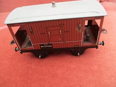 HORNBY 0 GAUGE TINPLATE GUARDSVAN 1950s. • £10