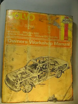 Haynes Volvo 240 Repair Manual 74-80 Owners Workshop Manual • $6.66