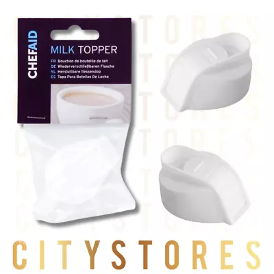 1 X Milk Caps Toppers Lids Pouring Spouts Pour Close Cover Easy Pour Anti Spill • £3.49