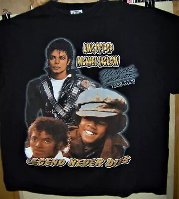 MICHAEL JACKSON Pre T-Shirt Size 2 X=Large Gold Glitter Letters 3 Stages COOL • $55