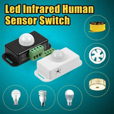 £7.82 • Buy Sensor Switch DC 12V/24V Light Strip Motion Sensor Adjustable Delay Time