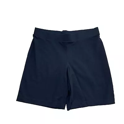 Pure Jill Women Pull On Shorts Black Large Elastic Waist 9  Inseam Sz L 8-9 • $17.95