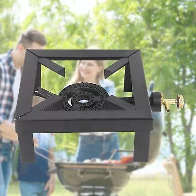 £14.39 • Buy Large Single Propane Gas Boiling Ring Burner Outdoor Camping Stove BBQ Cast Iron