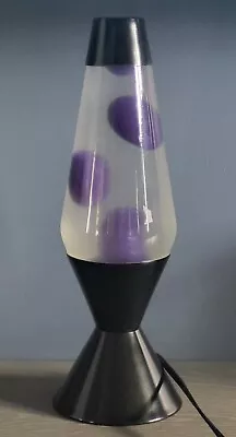 Vintage Original Lava Lite Lamp 1997 Midnight Series Purple Clear 16.5” 32 Oz • $76.46