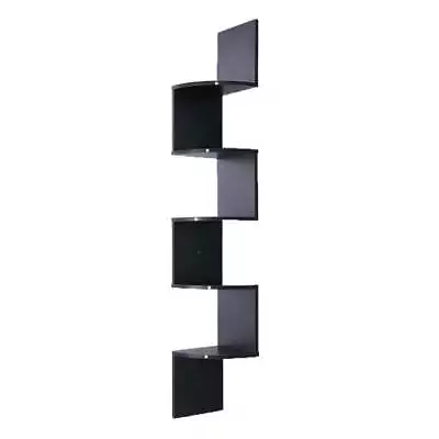 Sarantino 5 Tier Corner Wall Shelf Display Shelves Dvd Book Storage Rack Floatin • $53.99