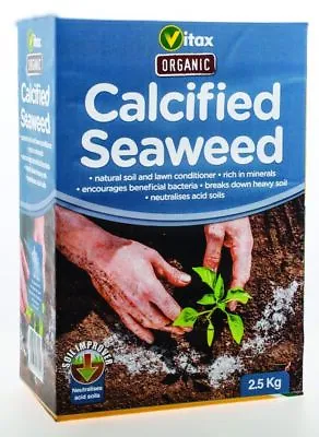 Vitax Organic Calcified Seaweed Natural Soil Lawn Mineral Conditioner Neutralise • £11.40