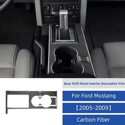 For Ford Mustang 2005-09 5Pcs Carbon Fiber Interior Gear Shift Insert Cover Trim • $26.99