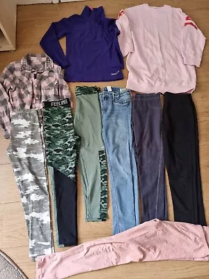 Bundle Of Girls Clothes Age 9-10 Years Inc Jeans Leggings Jumper Dress Shirt  • £19