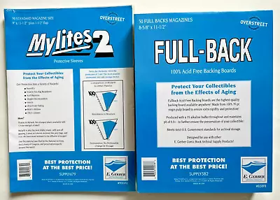 $74.95 • Buy 50 E. Gerber Magazine Mylites 2 900M2 & 35 PT Full-Backs 858FB Set Of 50