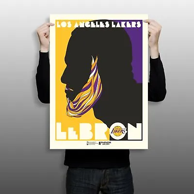 Los Angeles Lakers LeBron James Pushglass Inspired 18  X 24  Serigraph Print • $70