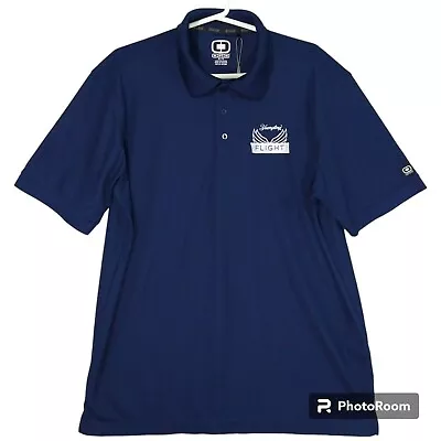 OGIO Yuengling Flight Beer Golf Polo Shirt Mens XL Blue Dry Fit Polo Embroidered • $23