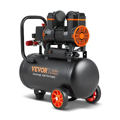 VEVOR Air Compressor 4.8 Gallon 900W 2.2 CFM@ 90PSI 70 DB Ultra Quiet Oil Free • $132.99