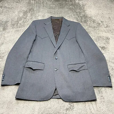 Levis Blazer Mens 40 L Gray Western Single Point Pockets • $27.84